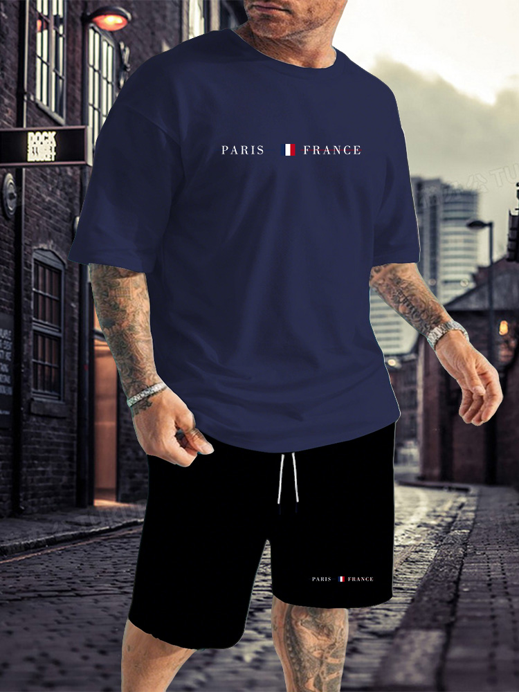 Men's Tracksuit 2 Piece O-neck - Summer Clothing Haul บทวิจารณ์และราคา