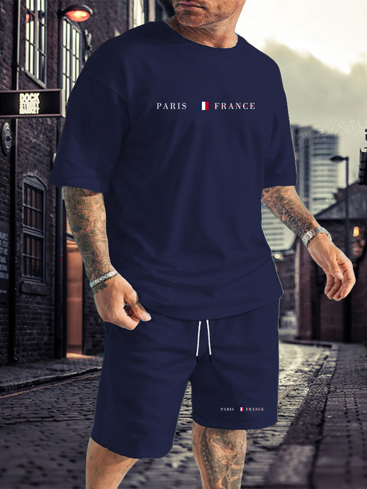 Men's Tracksuit 2 Piece O-neck - Summer Clothing Haul บทวิจารณ์และราคา