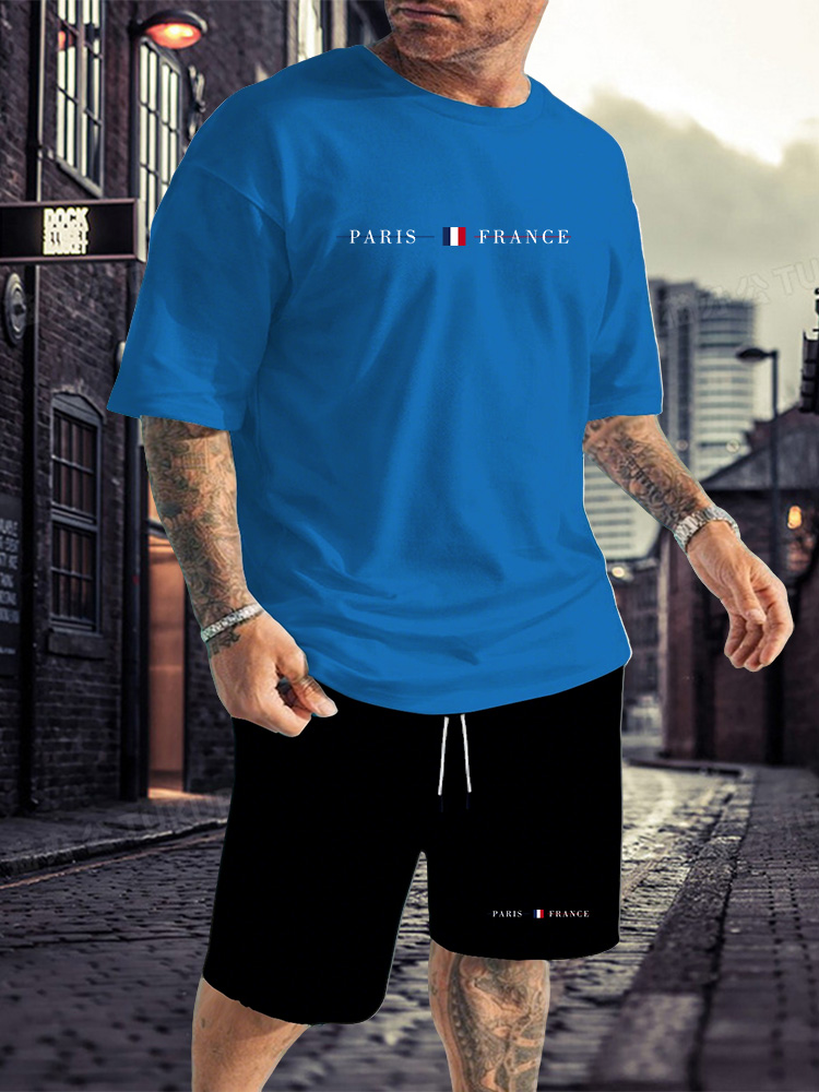 Men's Tracksuit 2 Piece O-neck - Summer Clothing Haul บทวิจารณ์และราคา