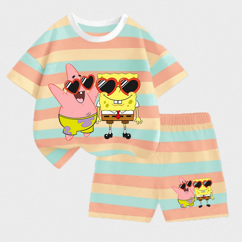 SpongeBobs SquarePants Kids T- - Summer Clothing Baby บทวิจารณ์และราคา