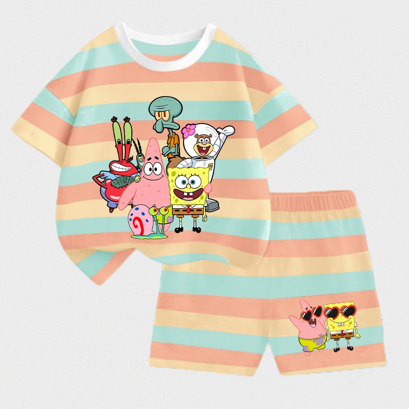 SpongeBobs SquarePants Kids T- - Summer Clothing Baby บทวิจารณ์และราคา