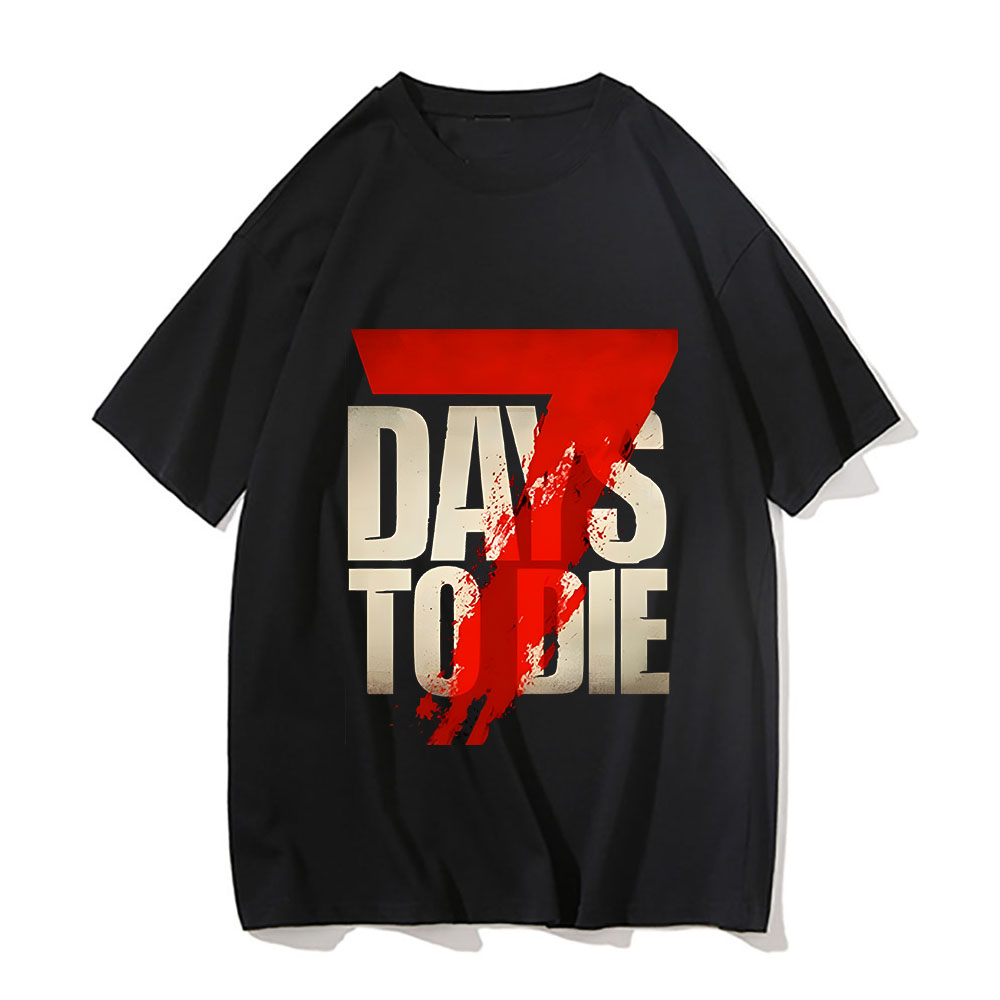 7 Days To Die Hot Game Mens Sh - Summer Games Clothing Brand บทวิจารณ์และราคา