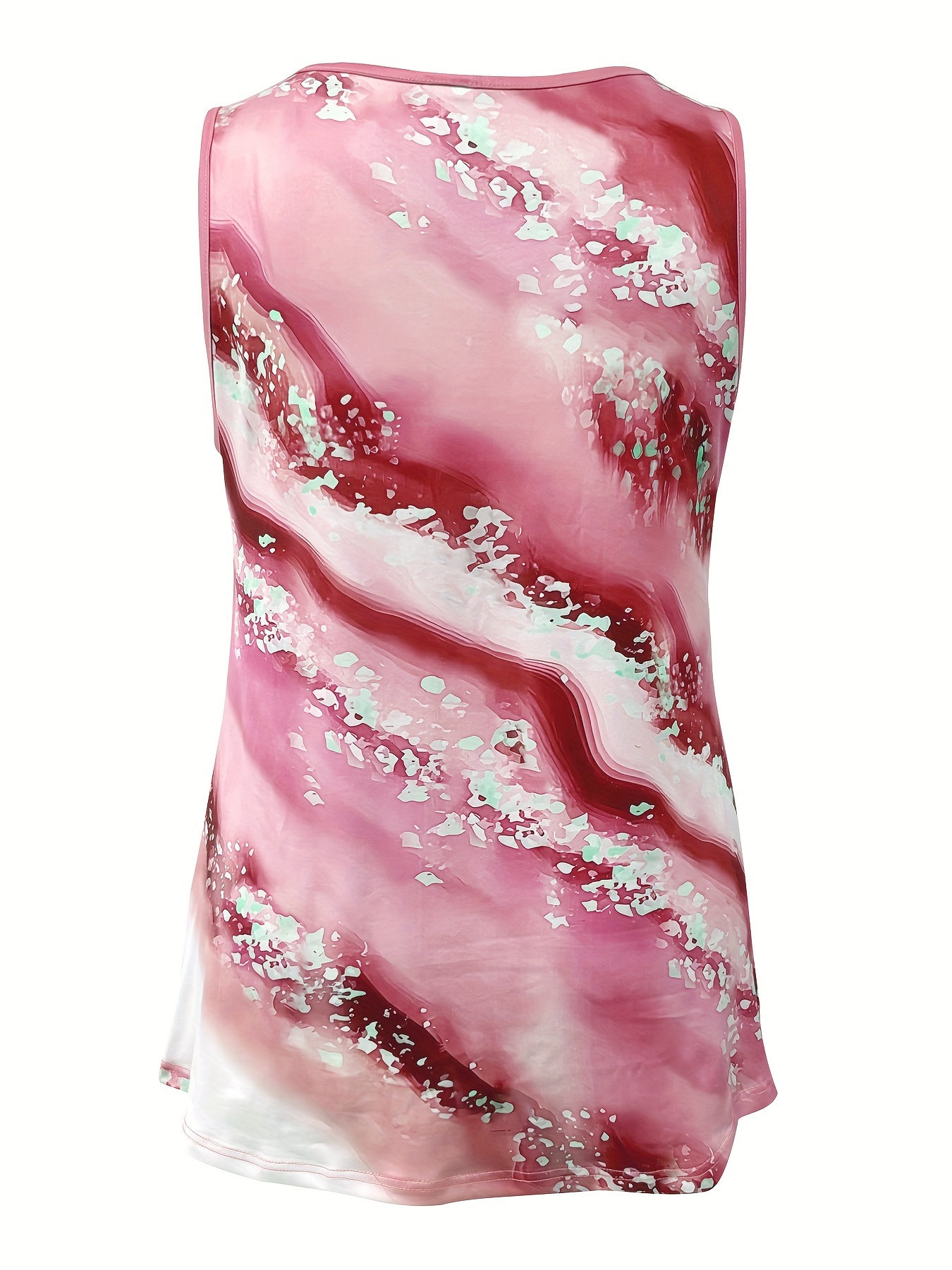 Plus Size Marble Print Tank To - Summer Upf Clothing บทวิจารณ์และราคา