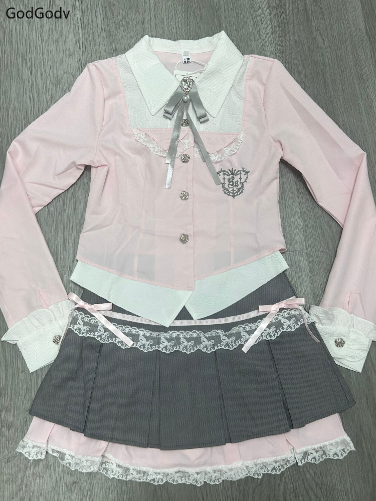 Spring Y2K Princess Outfits Wo - Summer Clothing Model บทวิจารณ์และราคา