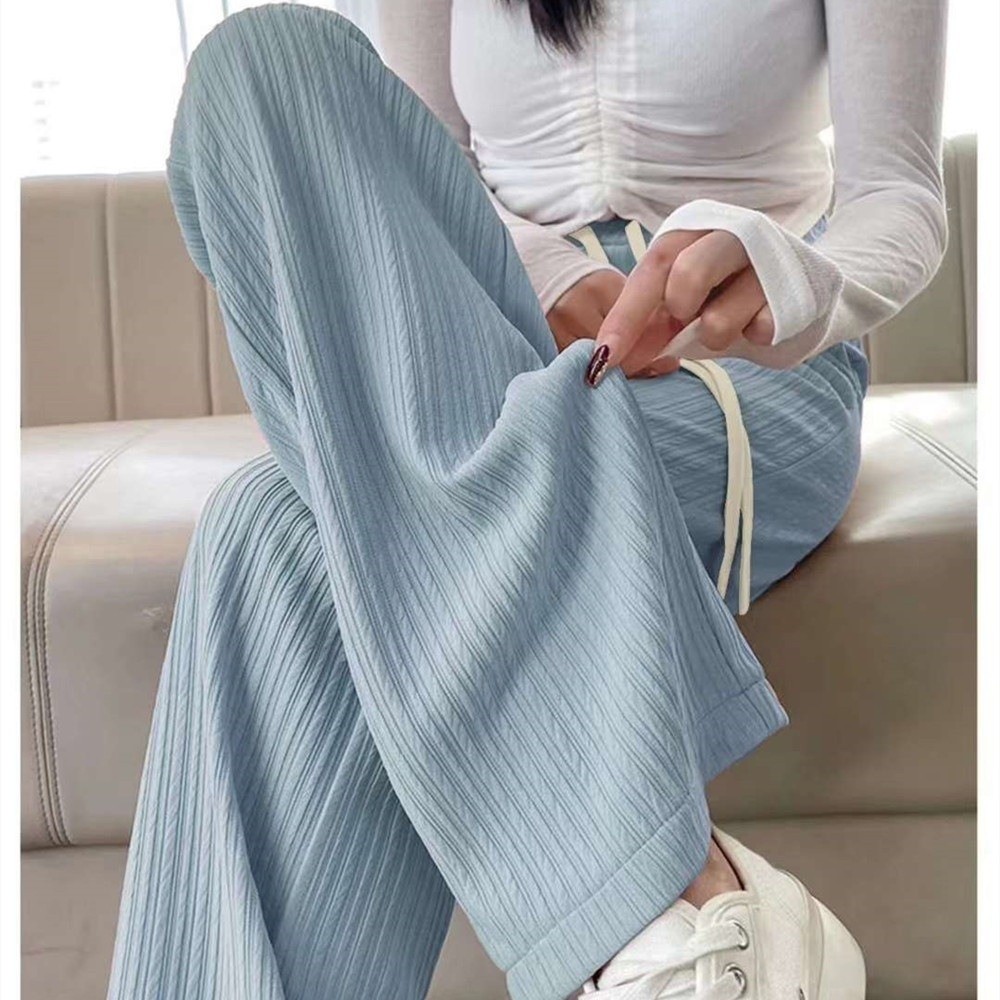 Crinkle Fabric Wide Leg Pants  - Palazzo Pant Wide บทวิจารณ์และราคา