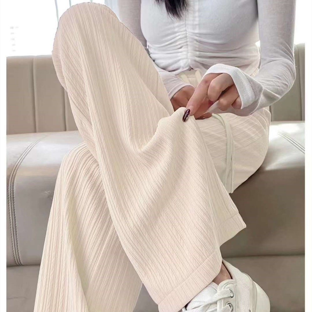 Crinkle Fabric Wide Leg Pants  - Palazzo Pant Wide บทวิจารณ์และราคา