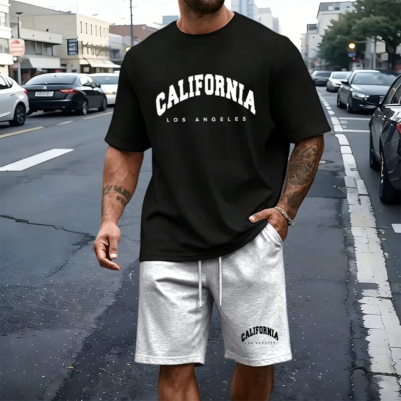 Men's T-Shirt Tracksuit Print  - Summer Knit Clothing บทวิจารณ์และราคา